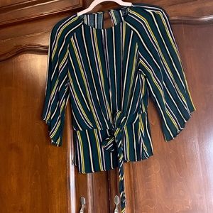 Forever 21 Green stripped long sleeve size S